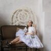 Short Flowery Lilac Dress - Image 2